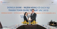 DongA Bank nhận giải thưởng “Tỷ lệ công điện đạt chuẩn (STP) 2013”