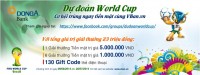 Dự đoán World Cup – Cơ hội trúng ngay tiền mặt cùng DongA eBanking và VBan.vn