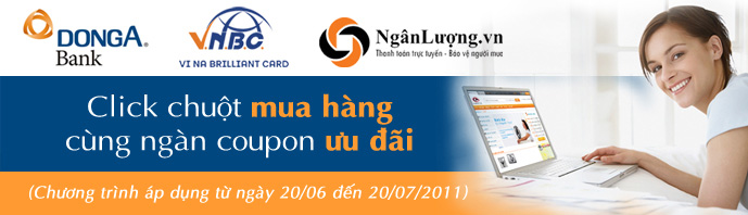 Nạp tiền online từ DongA Bank vào NgânLượng.vn để nhận nhiều ưu đãi